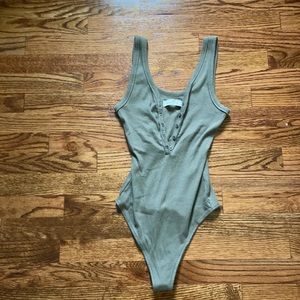 Abercrombie and Fitch olive rubbed body suit
